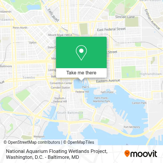 National Aquarium Floating Wetlands Project map
