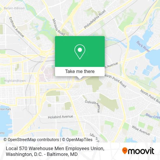 Local 570 Warehouse Men Employees Union map