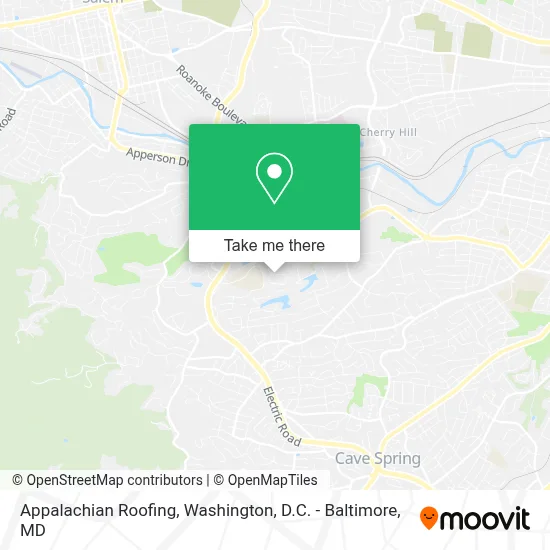 Appalachian Roofing map