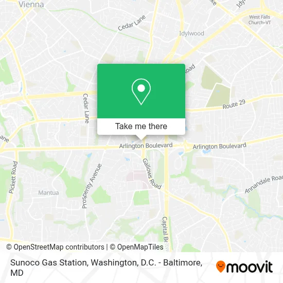 Sunoco Gas Station map
