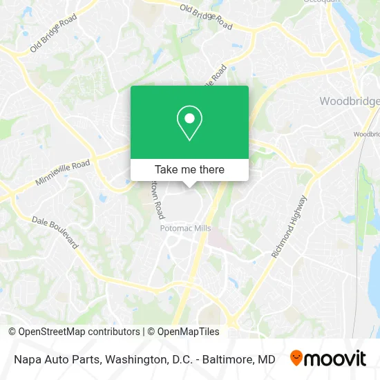 Napa Auto Parts map