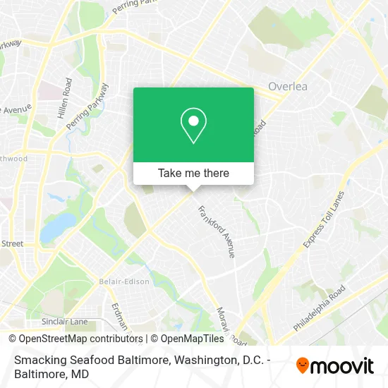 Smacking Seafood Baltimore map
