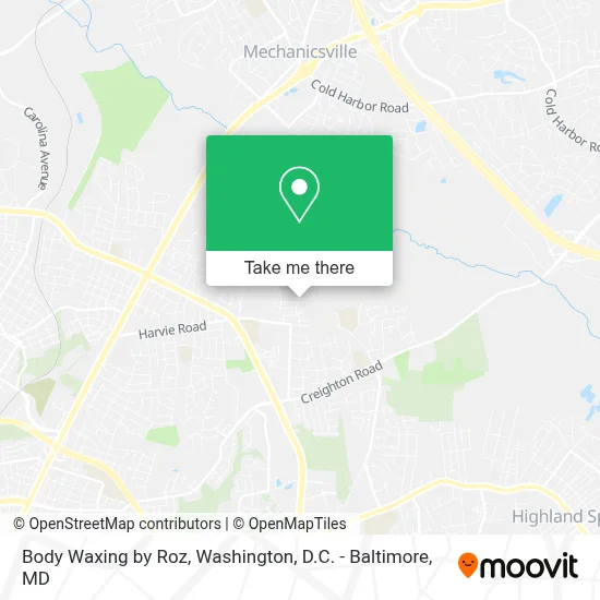 Body Waxing by Roz map