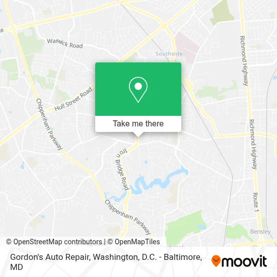 Gordon's Auto Repair map