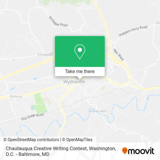 Chautauqua Creative Writing Contest map
