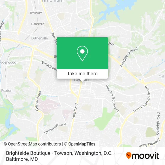 Brightside Boutique - Towson map
