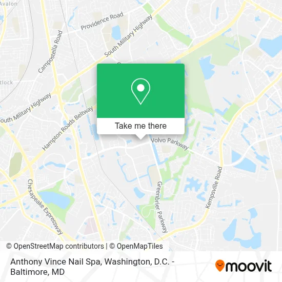 Anthony Vince Nail Spa map