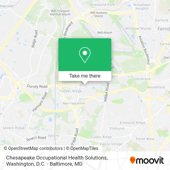 Chesapeake Occupational Health Solutions map