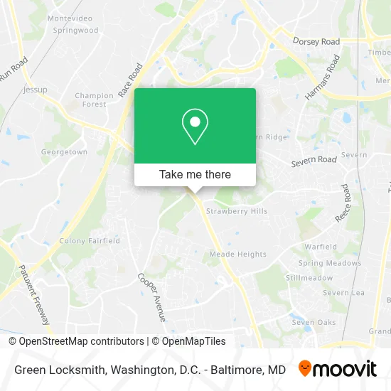 Green Locksmith map