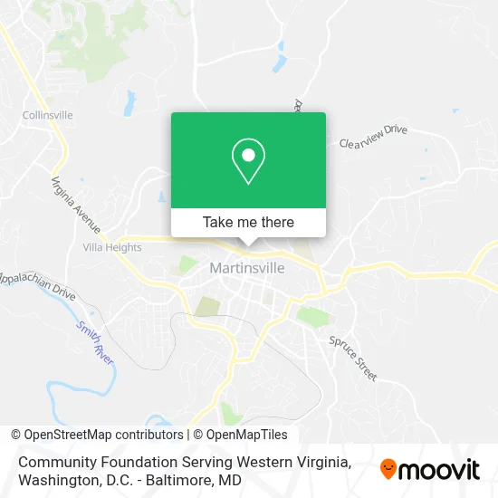 Community Foundation Serving Western Virginia map