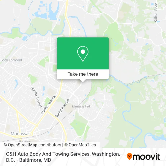 C&H Auto Body And Towing Services map