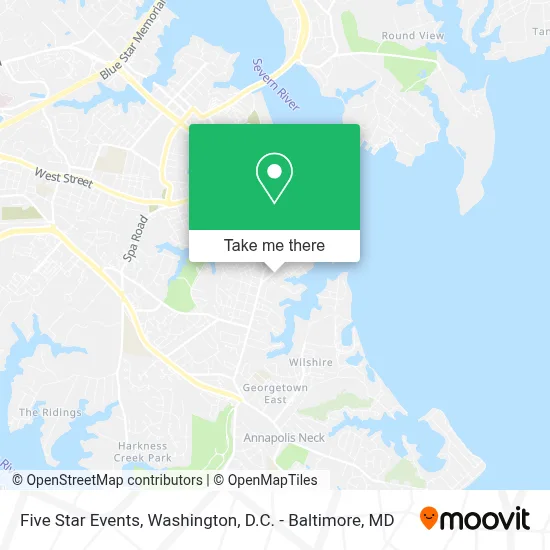 Five Star Events map