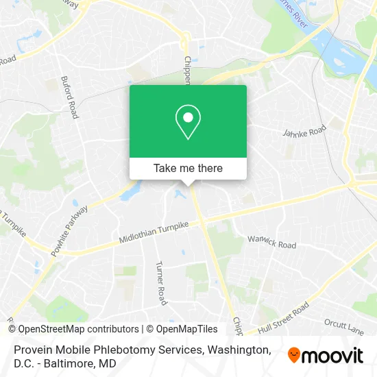 Provein Mobile Phlebotomy Services map