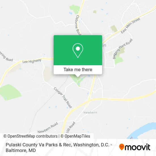 Pulaski County Va Parks & Rec map