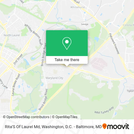 Rita’S Of Laurel Md map