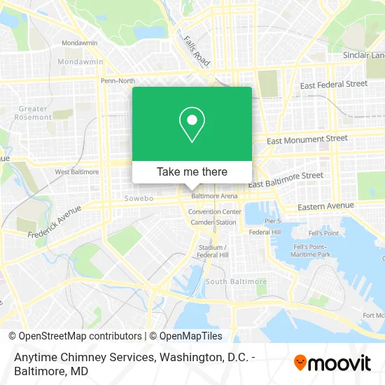 Anytime Chimney Services map
