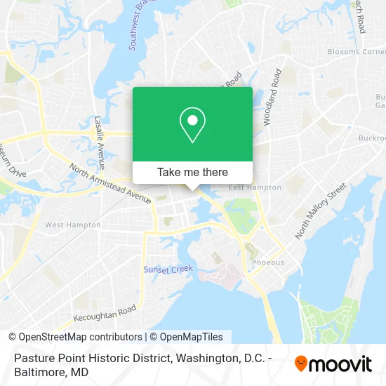 Pasture Point Historic District map