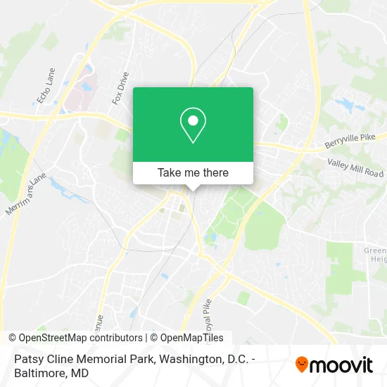 Patsy Cline Memorial Park map