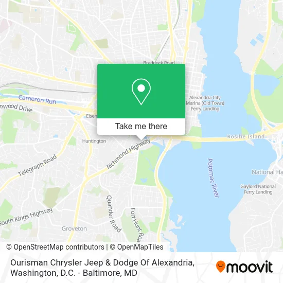 Ourisman Chrysler Jeep & Dodge Of Alexandria map