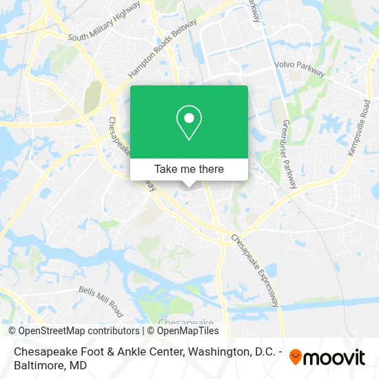 Chesapeake Foot & Ankle Center map
