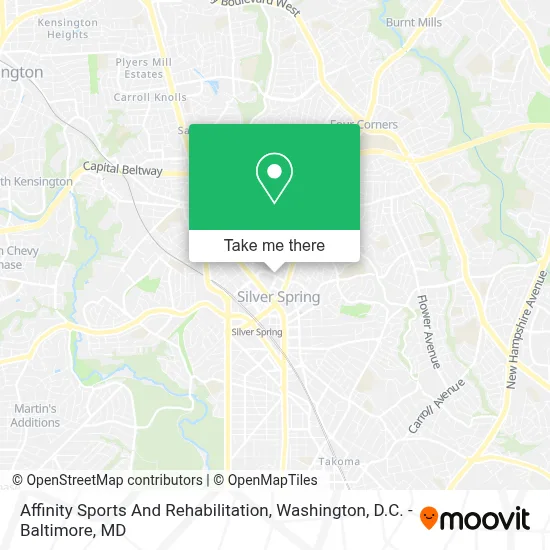 Affinity Sports And Rehabilitation map