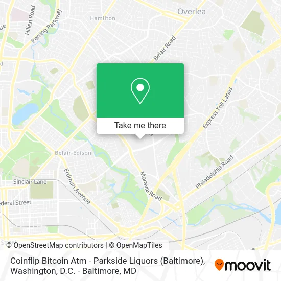 Coinflip Bitcoin Atm - Parkside Liquors (Baltimore) map