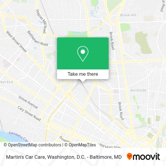 Martin's Car Care map