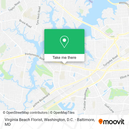 Virginia Beach Florist map
