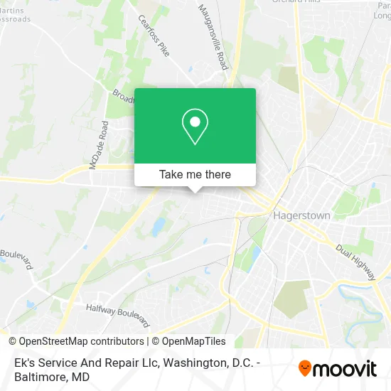Ek's Service And Repair Llc map