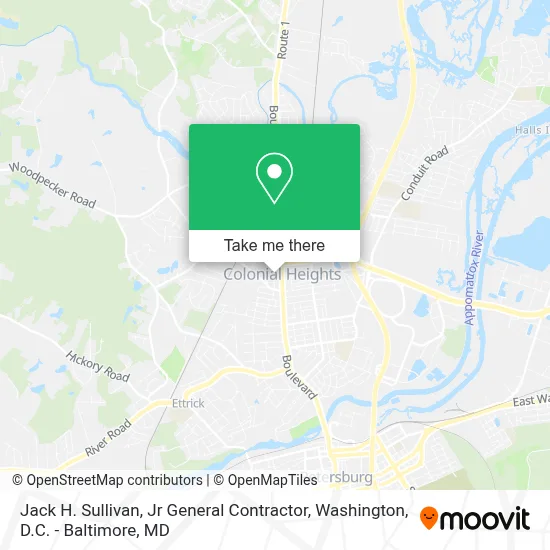 Jack H. Sullivan, Jr General Contractor map