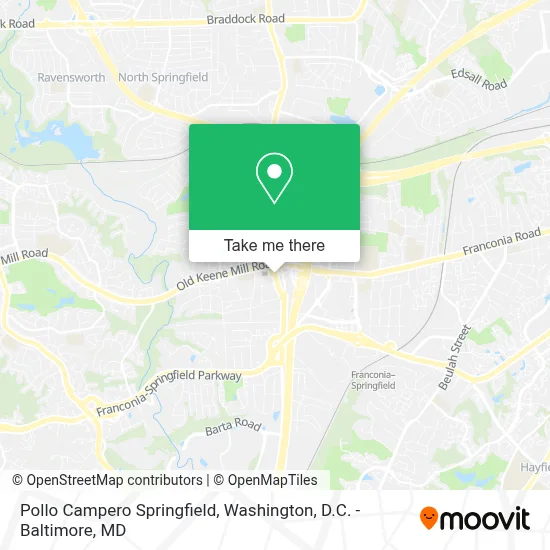 Pollo Campero Springfield map