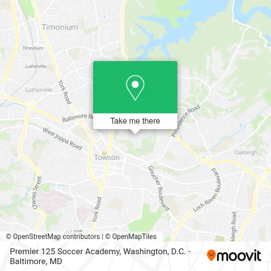 Premier 125 Soccer Academy map