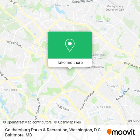 Gaithersburg Parks & Recreation map