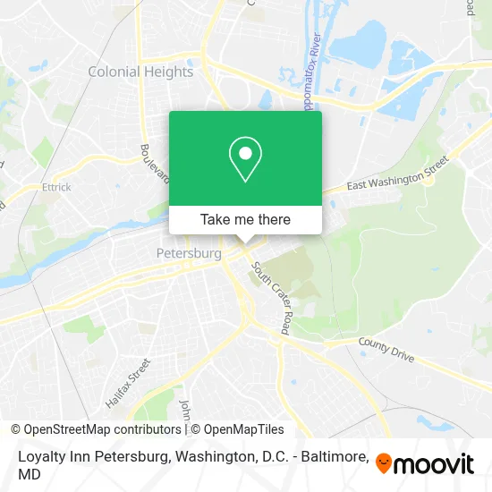 Loyalty Inn Petersburg map