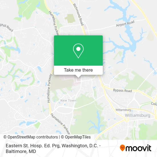 Eastern St. Hosp. Ed. Prg map