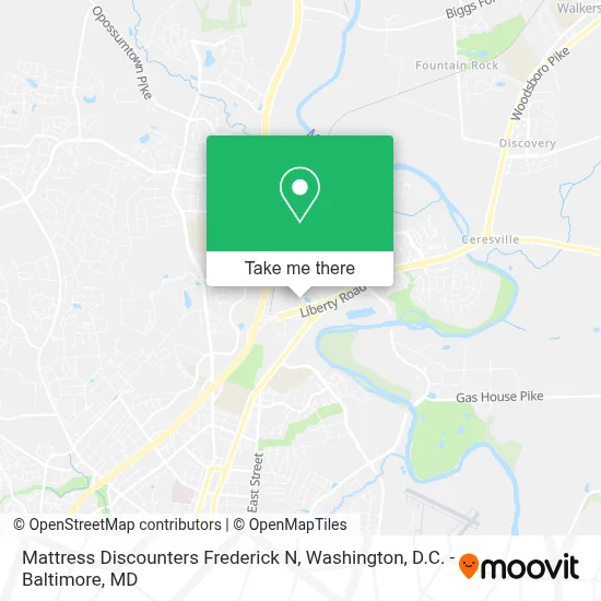 Mattress Discounters Frederick N map