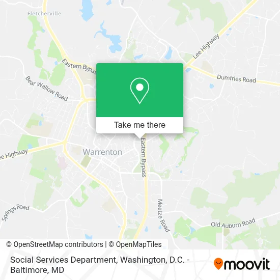 Social Services Department map