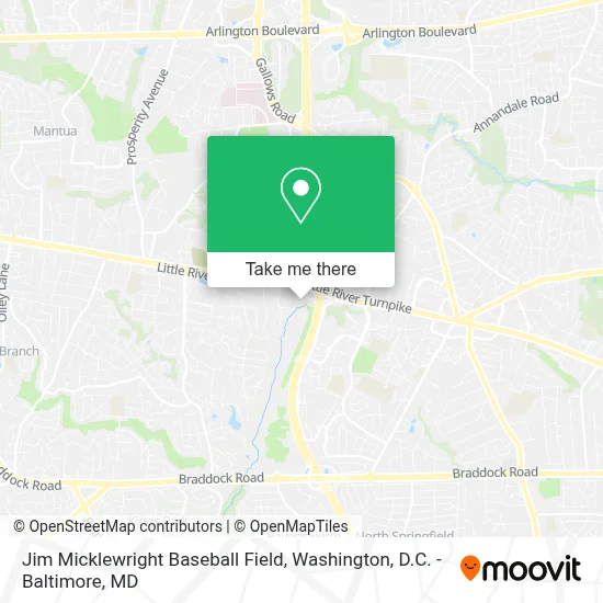 Jim Micklewright Baseball Field map