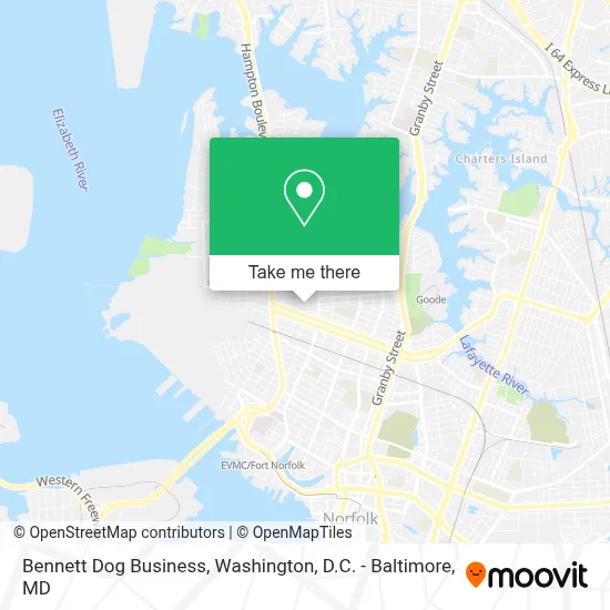 Bennett Dog Business map