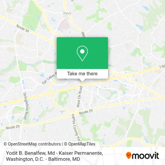 Yodit B. Benalfew, Md - Kaiser Permanente map