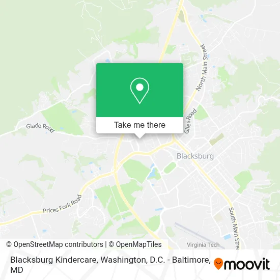 Blacksburg Kindercare map