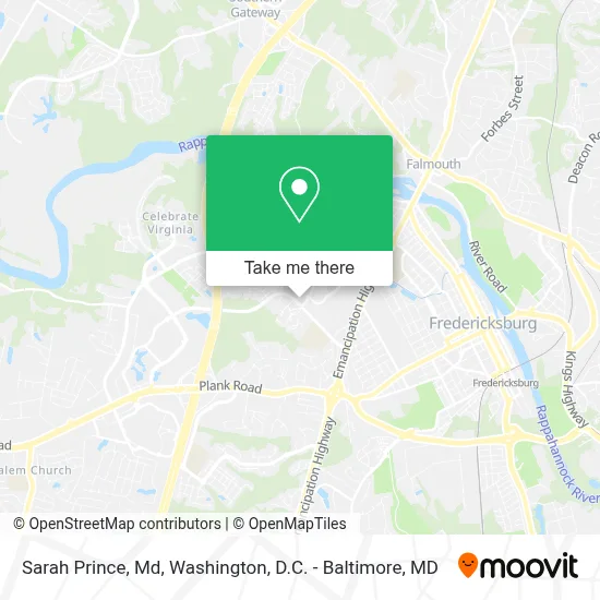 Sarah Prince, Md map