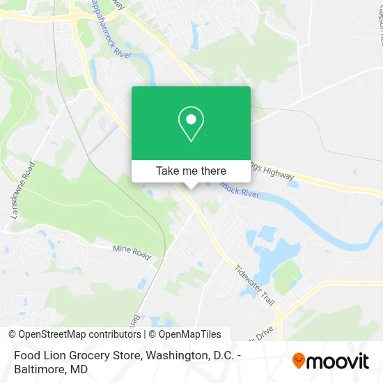 Food Lion Grocery Store map
