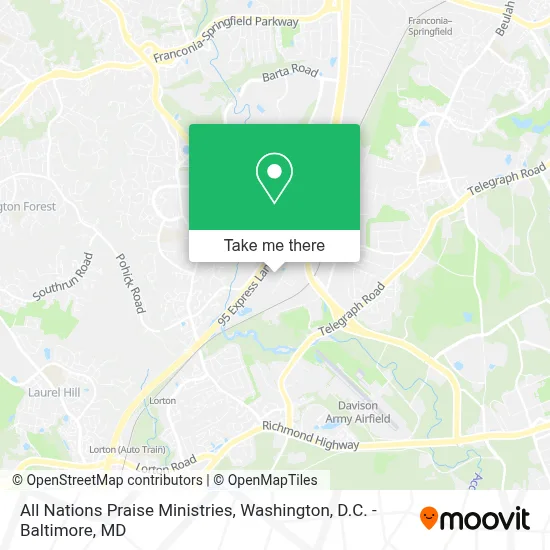 All Nations Praise Ministries map