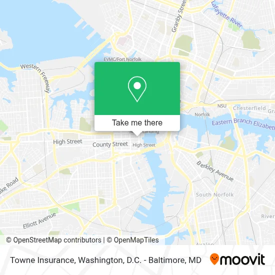 Towne Insurance map
