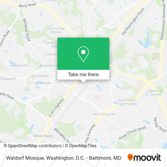 Waldorf Mosque map