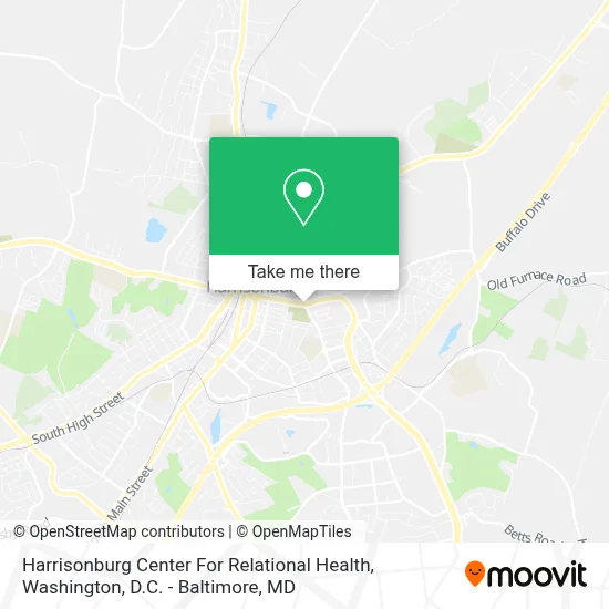 Harrisonburg Center For Relational Health map