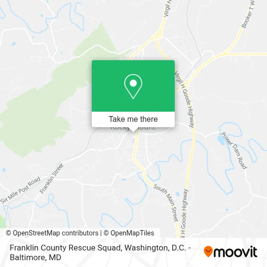 Franklin County Rescue Squad map