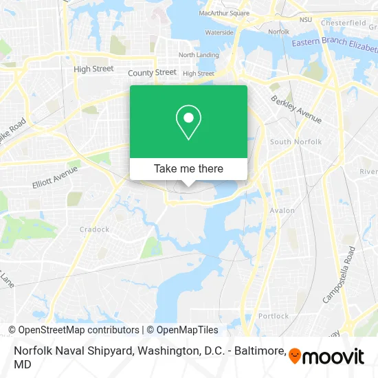 Norfolk Naval Shipyard map