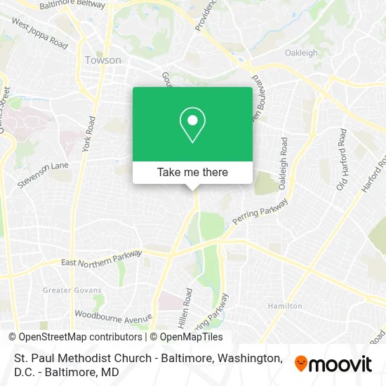 St. Paul Methodist Church - Baltimore map